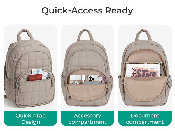 BAGSMART Quilted Laptop Backpack for Women–Regular Size with 32OZ Pockets Water-Resistant College & Travel Backpack, Fits 15.6”Laptop and Mini Size(11.4" × 8.2" × 4.3") Fits 9.7”Laptop TikTokShopHolidayHaul BAGSMART Quilted Laptop Backpack for Women–Regular Size with 32OZ Pockets Water-Resistant College & Travel Backpack, Fits 15.6”Laptop and Mini Size(11.4" × 8.2" × 4.3") Fits 9.7”Laptop TikTokShopHolidayHaul