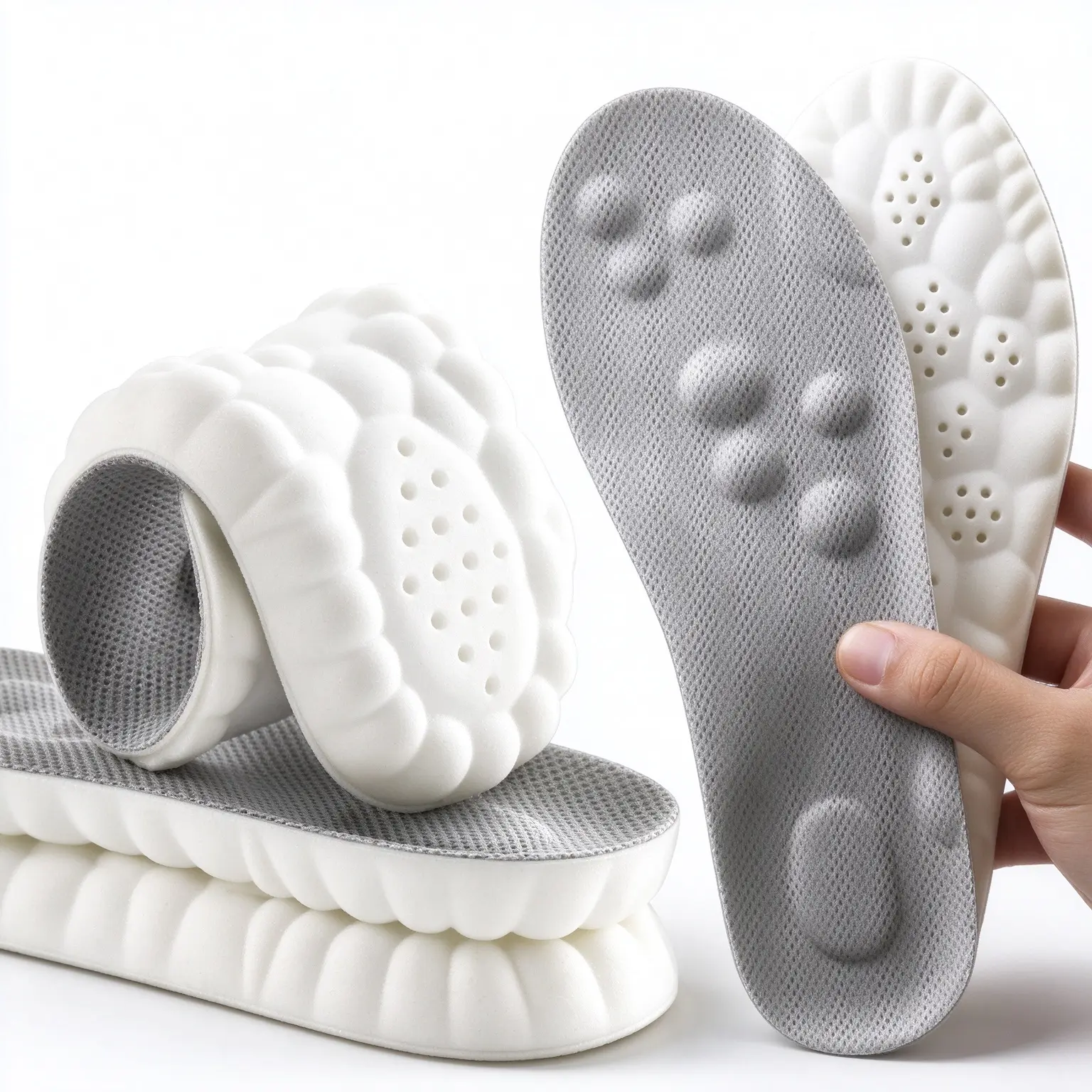 Soft Memory Foam Cloud Insoles, Contoured Footbed Liner, Orthotic Inserts With Max Cushion, Arch Support Relieves Foot Fatigue & Soreness, Shock Absorption For Walking, Standing & Daily Shoes, All-Season Foot Care, Perfect Christmas Gift For  Friends