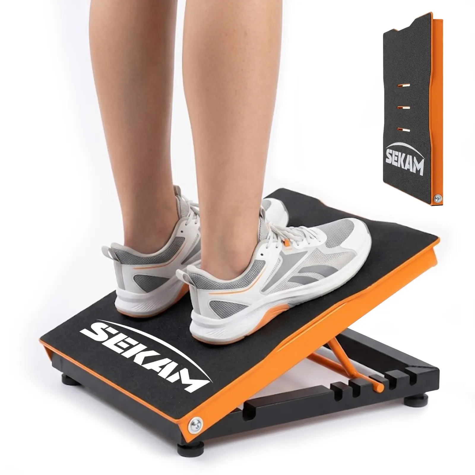 SEKAM Slant Board for Calf Stretching & Squats - 5-In-1 Adjustable Incline Board (15°-40°) Heavy Duty 660 LBS Metal Calf Stretcher, Portable Non-Slip Board for Achilles Tendinitis, Plantar Fasciitis & WFH