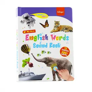 My first English word pronunciation book - over 300 words, 13 themes, an audio learning toy suitable for children aged 3 to 6, a musical toy for babies to learn ABC songs and speaking, an educational toy piano,key  sound,book     school,education