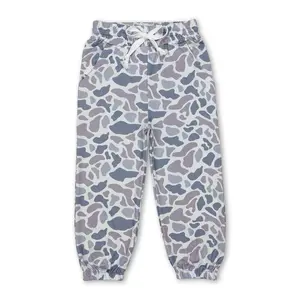 Camouflage printed bottoms functional drawstring kids  boys pants