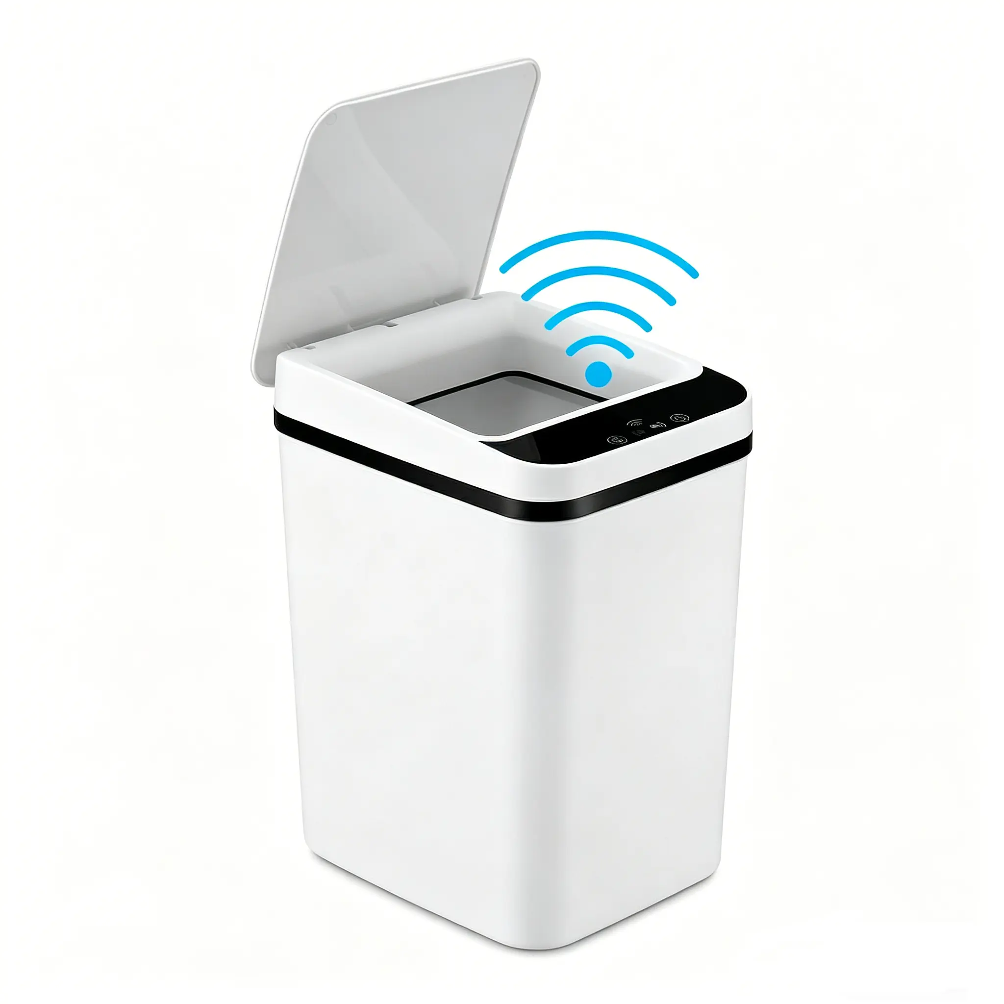 12L ABS Automatic Trash Bin, Touchless Motion Sensor Smart Garbage Can (23.5cm*15.5cm*30cm) for Kitchen, Bedroom, Home Household Use summerwins,summerwins