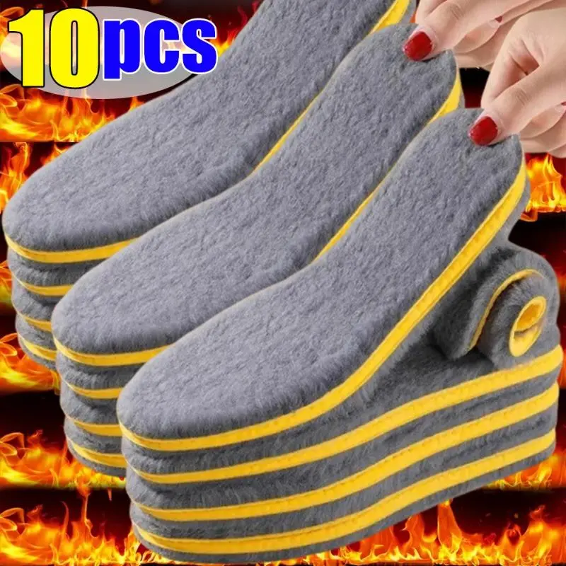 Unisex Adult Self-Heating Insoles (1-5 Pairs) - Dali Cotton, Multi-Size, Cushioned Fit, Warm Thermal Plush Inserts for Winter Sports Shoes, Snow Boots, Foot Warmth