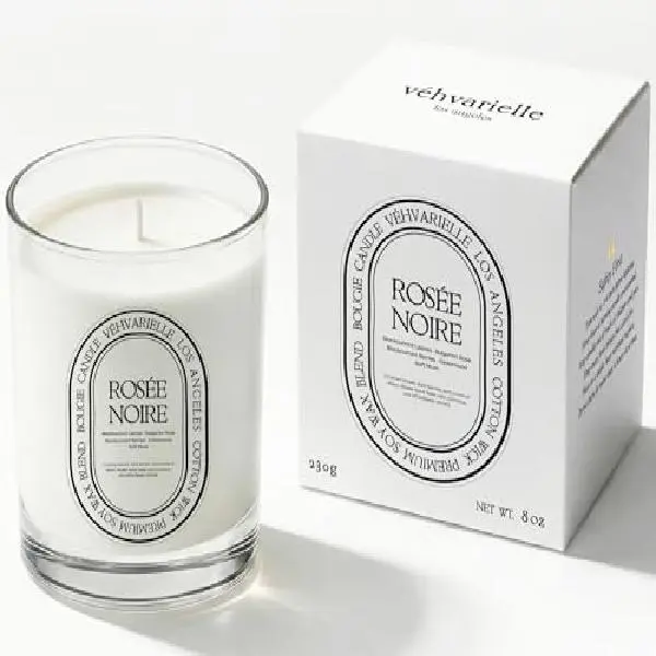 Rosée Noire Luxury Scented Jar Candle 8oz | Dark Rose & Blackcurrant | Luxury Home Fragrance for Bedroom & Living Room | Hand-Poured Soy Wax Blend | 40Hr Clean Long Burn | Rose Candle Gift for Women