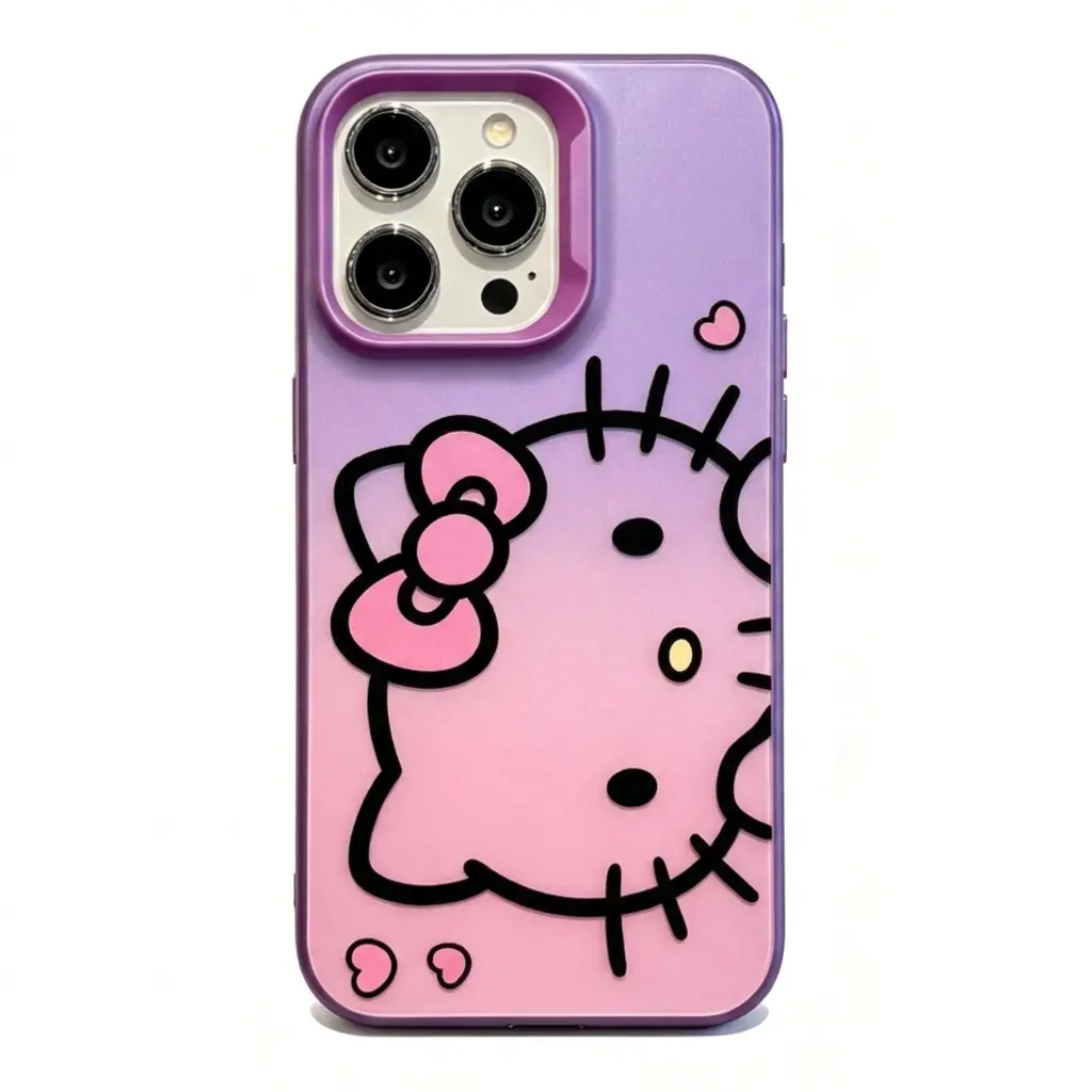 Sanrio Hellokitty Phone Case with Clear Camera Cutout for Defined Openings and Raised Camera Surround