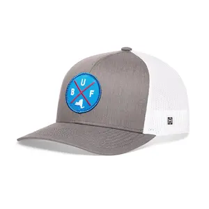 Buffalo Trucker Hat  |  Blue Red BUF X  |  Gray-White Snapback