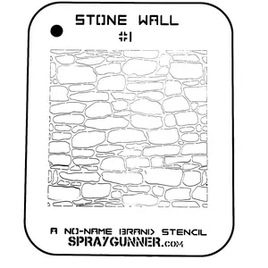Stone Wall #1 Stencil for airbrushing by NO-NAME Brand