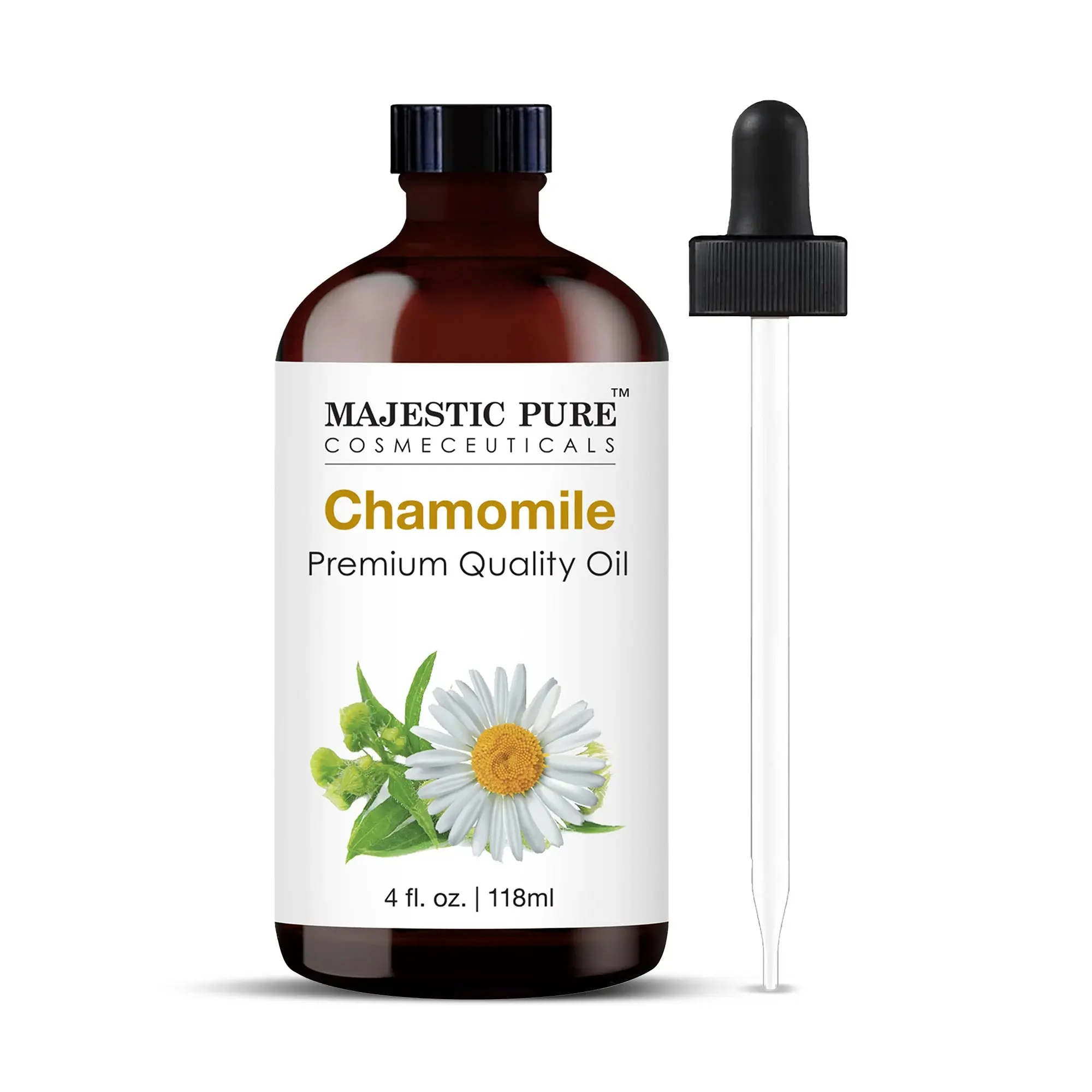 Chamomile Essential Oil - 100% Pure and Natural, 4 fl oz, Aromatherapy Therapeutic Self Care Product for Sleep Aid, Calm Effect Carrier Oil