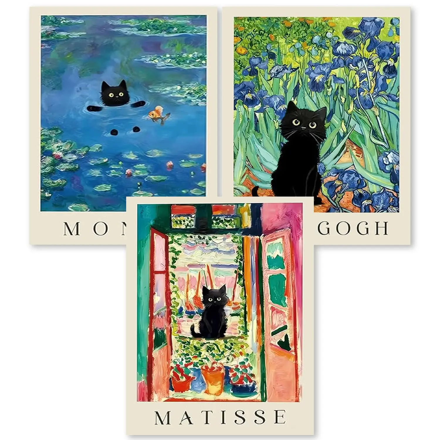 1/3/4/6/9 Pack Cat DIY Diamond Painting Art Kits for Adults Beginner 5D Round Full Drill Diamond Dots Crafts with Tools Funny Crafts for Home Wall Decor Gift