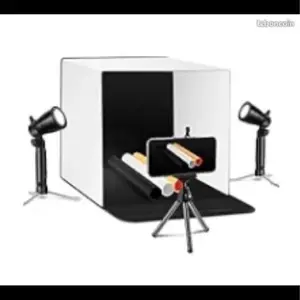 ESDDI LED Shooting Tent Kit PKL-D400 with Dual Spotlights and Backdrops for Photography and Video Production