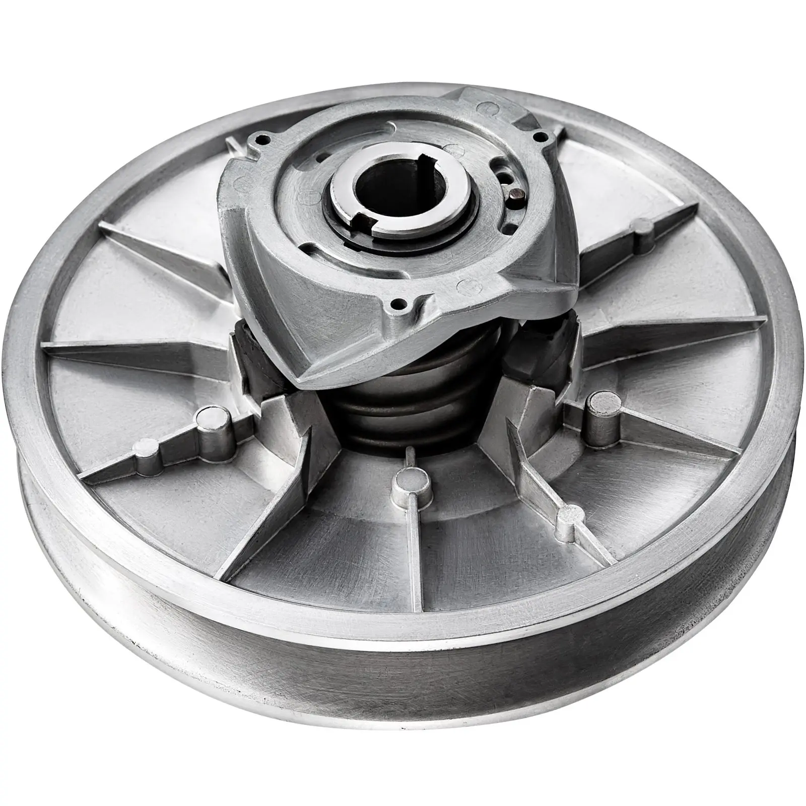 VEVOR Aluminum Alloy High Torque Driven Clutch, OEM 1018340-03, 8.0x3.8 in/20.5x9.7 cm, 5.5 lbs, Easy Install, Smooth Shift for 97-Up Club Car DS & Precedent 4-Cycle Gas Golf Carts, Silver, 97-Up Golf Cart