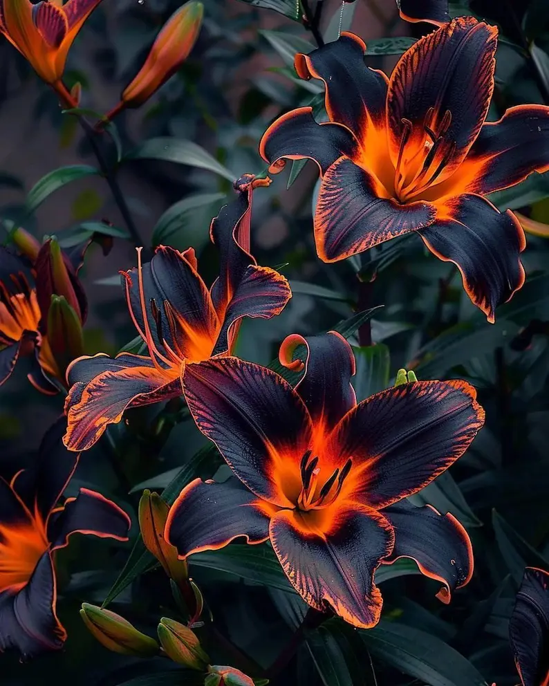Rare Black Orange Lily Bulbs, Perennial Flower Bulbs for Planting, Home Garden Decor, Ships as Bare Lily Bulbs