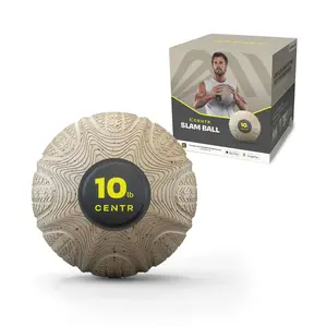 Slam Ball 10 lb Weighted Exercise Ball Sand Brown