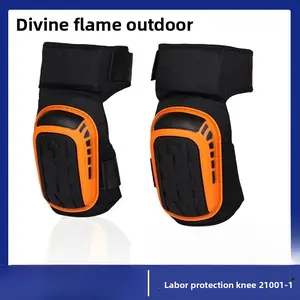 Outdoor Field Sports Knee Pads Hard Shell Orange Heavy Labor Knee Pads Extended Knee Pads