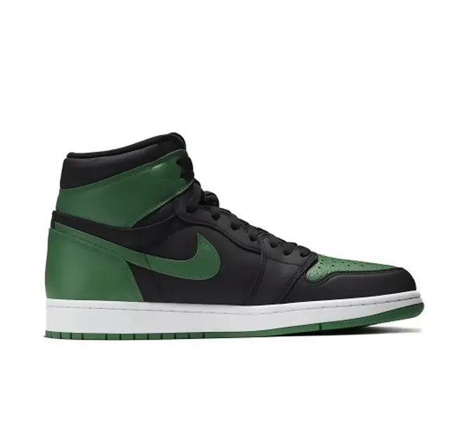 AJ1 High Pine Green 2.0 Unisex High Top Sneakers Premium Leather Athletic Shoes Daily Walking Skate Sneakers