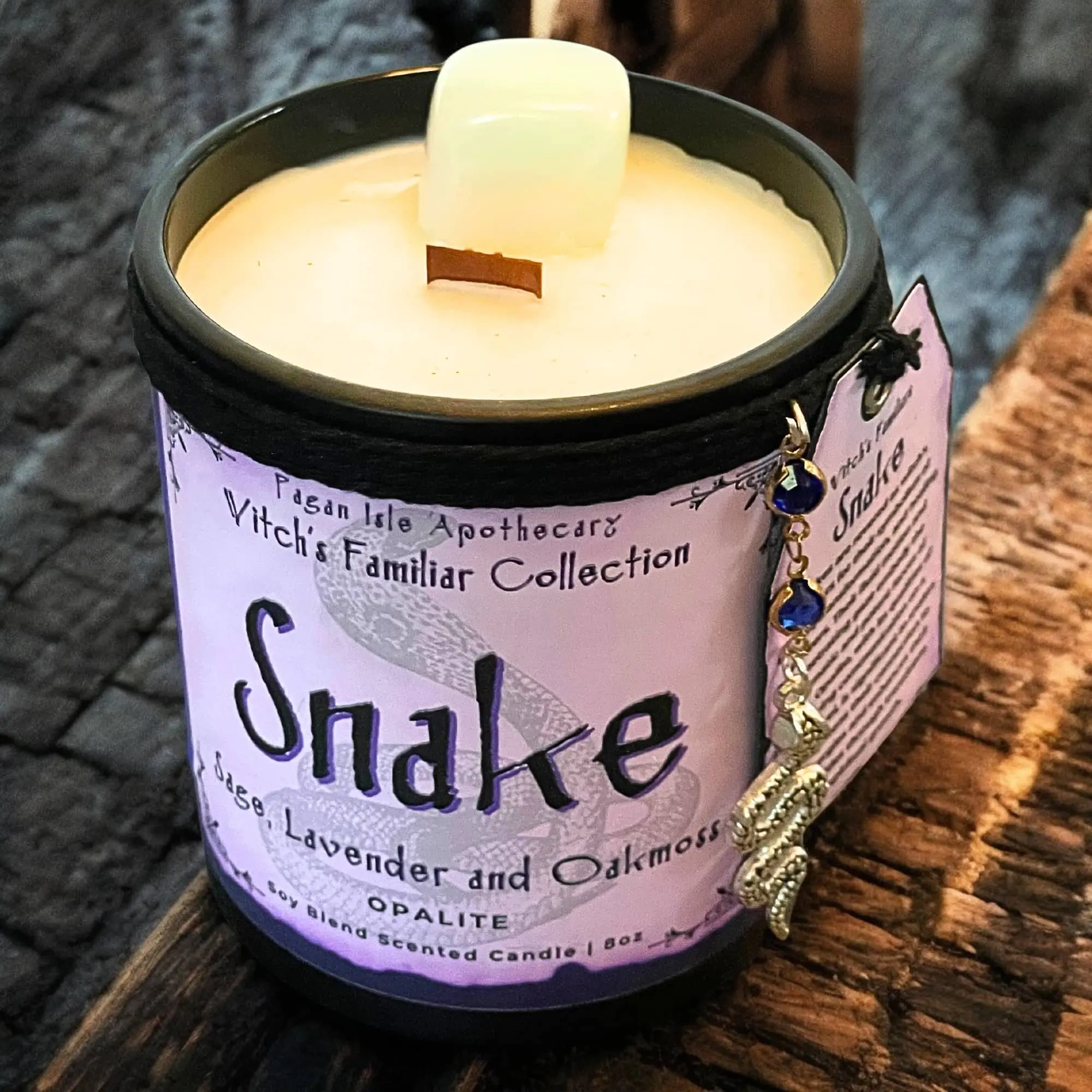 Snake Spirit Guide Candle - Sage, Lavender, Oakmoss 8oz