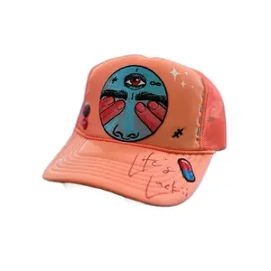 Third Eye Life's Luckii Trucker Hat with Unique Third Eye Design and Star Accents for Stylish Outfits