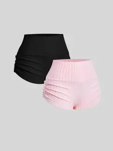 Style Pleated Casual Fashion Wool Shorts Set (two Pieces), Stylish and Comfortable, Perfect for Daily Wear