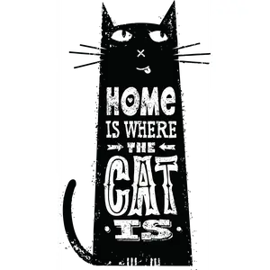 NEW! Home is Where the Cat Is Simple Screen™ Reusable Stencil Silkscreen