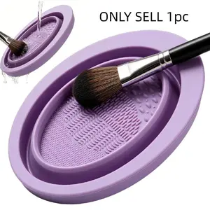 1pc multipurpose cleaning bowl, Makeup Brush Washer, used for cleaning makeup brushes and daily items, foldable, easy to store, soft and durable