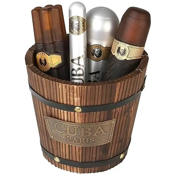 Cuba  4 Pc Gift Set 3.4oz EDT Spray, 6.7oz Deodorant Spray, 3.3oz After Shave,Shower Jel, Travel Value Pack,perfume Cuba para hombre Men's Cuba Gold Gift Set Intense Men's Deodorant Gift Set