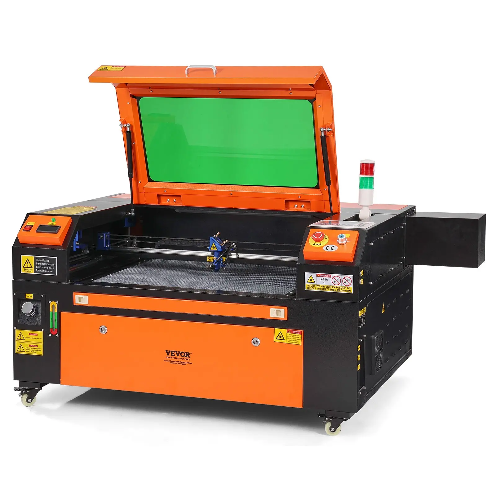 VEVOR 80W CO2 Laser Cutting Machine, 20x28 in Work Area, 19.7 IPS Speed, 2-Way Pass Air Assist, Compatible with LightBurn, CorelDRAW, AutoCAD, Windows, Mac OS, Linux, for Wood, Acrylic