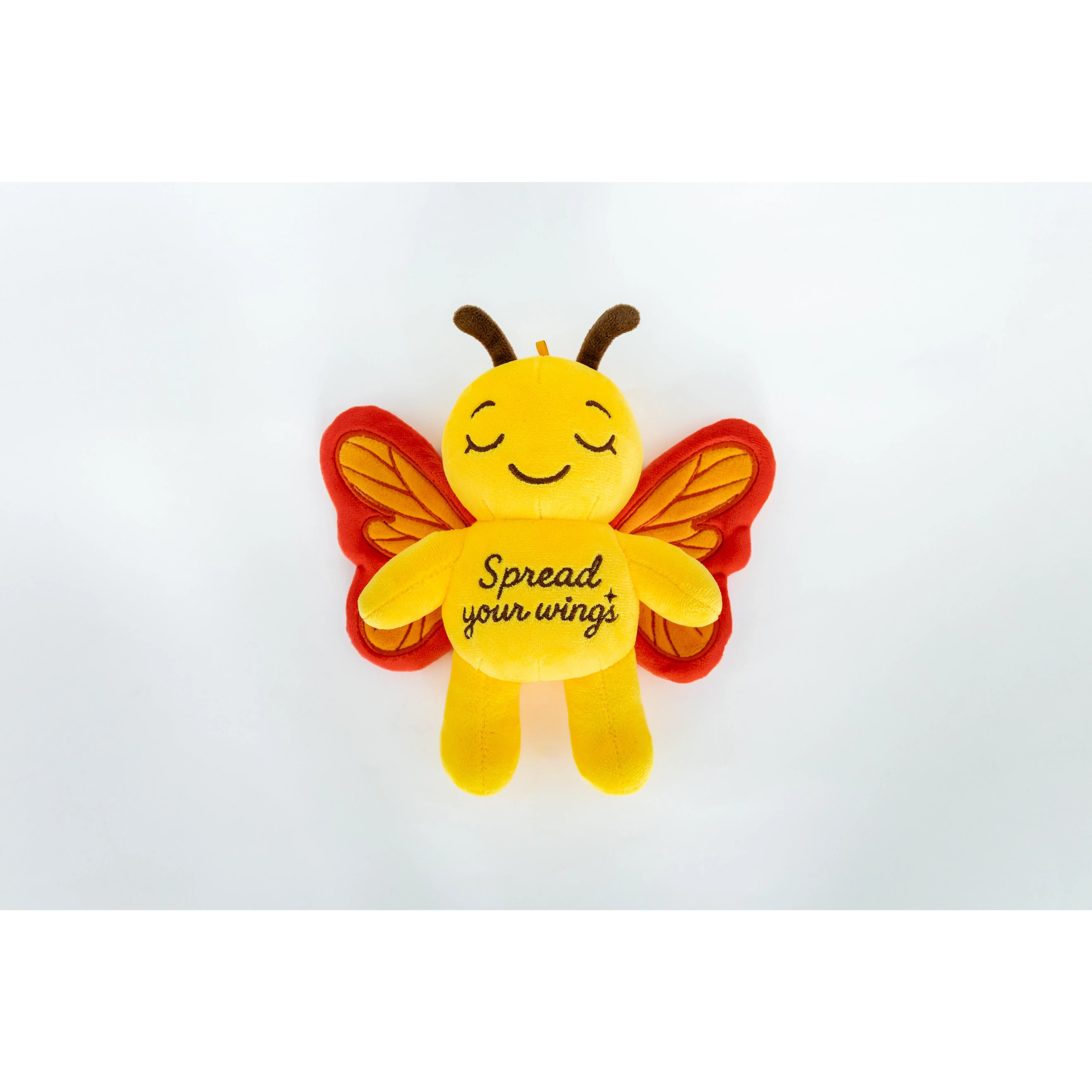 Thandi The Butterfly Soft Plush Toy - 7-8 in Flappable Wings Kids' Gift, Cute Encouraging Stuffed Toy with Backpack Loop