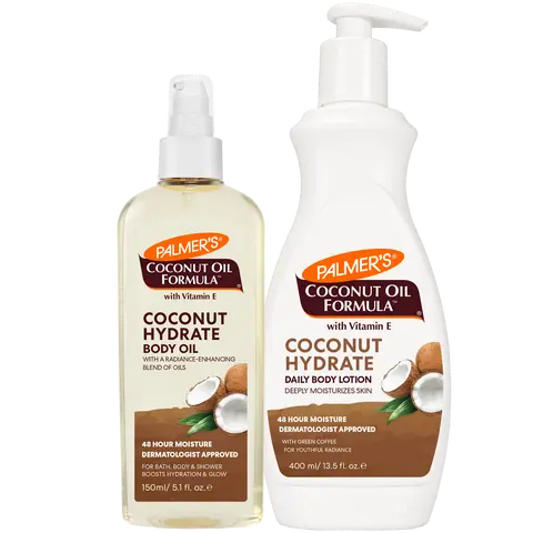 Palmer's Coconut Oil Body Lotion and Body Oil Skin Care Bundle Body Care Moisture  Smooth Radiant Moisturize Hydrating Moisturizer