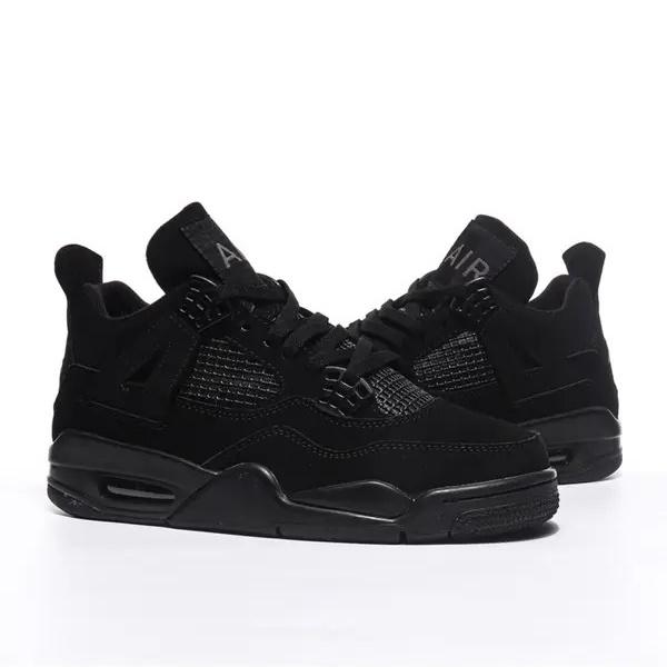 Mens/Womens Fashion Sports Basketball Shoes Retro 4S Sneakers Black Cat