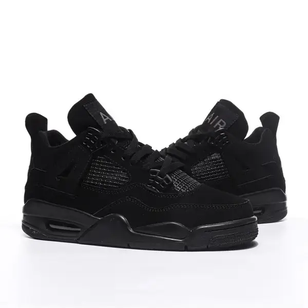 Mens/Womens Fashion Sports Basketball Shoes Retro 4S Sneakers Black Cat