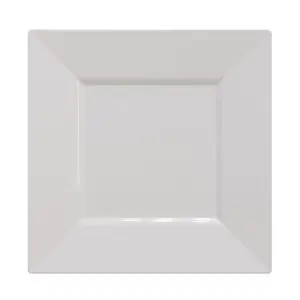 8 In. White Square Plates | 10 Count