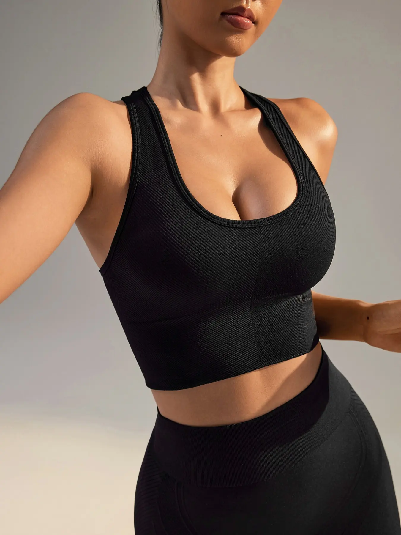 Women's High-Intensity Sports Bra, Solid Color Comfortable Fashion Workout Top, Workout Bras, Suitable for Yoga Gym, Active Women