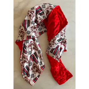 Brown and Aztec Cow Tag Blanket