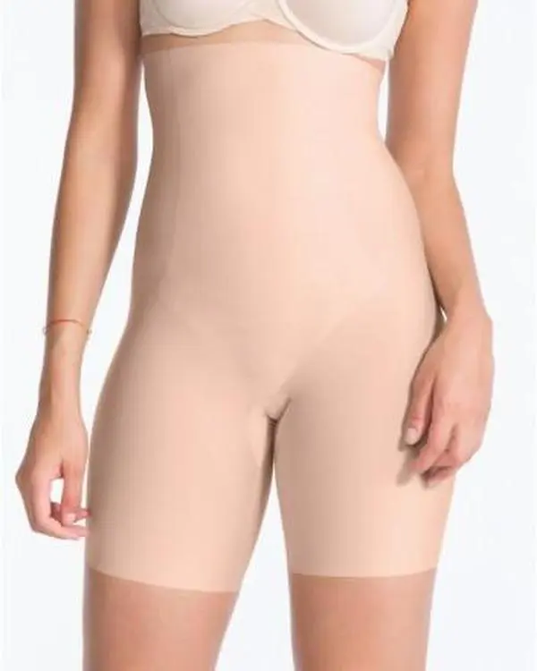 Women's Spanx Thinstincts High-Waisted Mid-Thigh Shapewear Short, Smooth Spandex-Nylon Fabric, Stylish Design, Comfortable