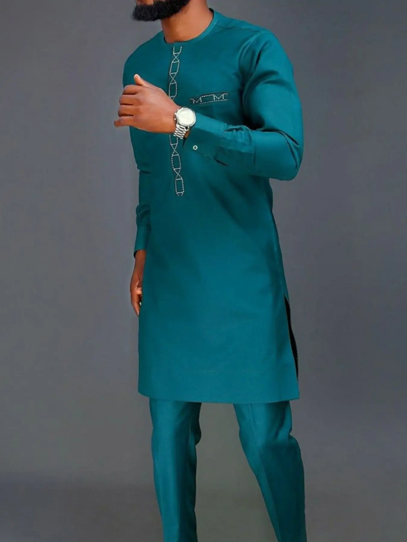Men's Long Shirt Casual Muslim Robe Thobe Traditional Arabic Robe, Jubbah, Modesty Thobe, Comfortable and Stylish, Perfect for Daily Wear, High-Quality Fabric, Ideal for All Seasons