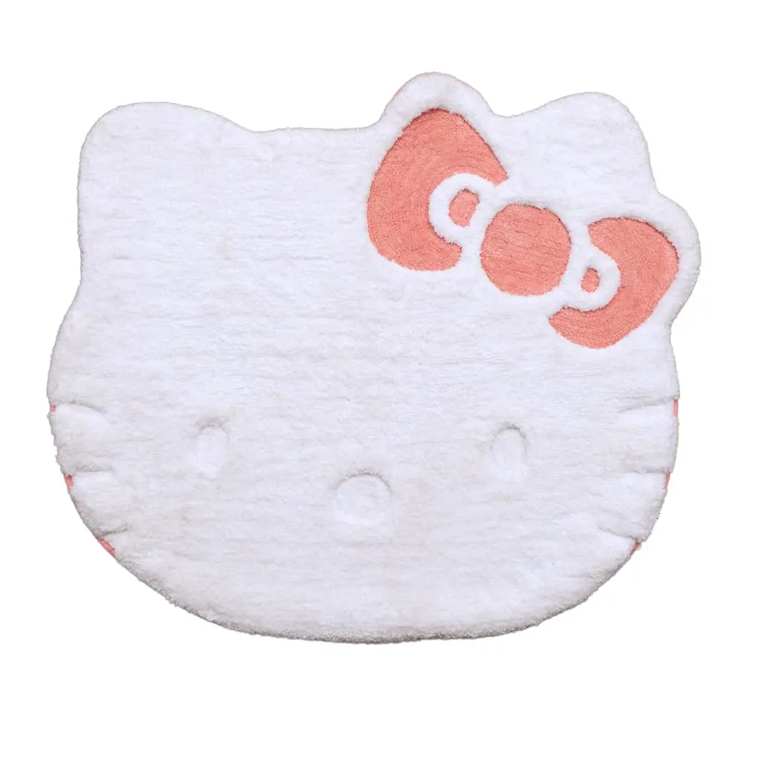 Hello Kitty Rug, Cute Household Textile Carpet for Kids' Room, Soft Floor Decor