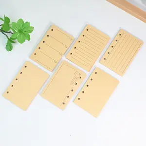 Cowhide Paper 2-Pack (each Pack Contains 40 Sheets/80 Pages), 5-Hole M5 Loose-Leaf Refill, Thickened Grid/ruled/daily/weekly Planner Replacement Core