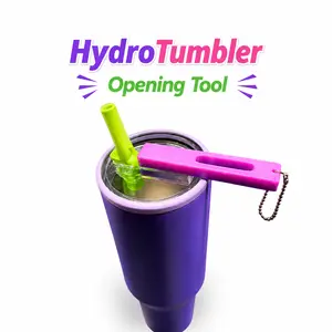 HydroTumbler Opener Tool - Long or Short HydroJug Opening Tool with Convenient Handle Clip for Easy Lid Removal & Quick Hydration