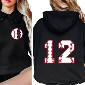 Custom Name and Number Baseball Hoodie, Women's Custom Baseball Hoodie, Personalized Baseball Mom Hoodie, Custom Baseball Player Gifts
