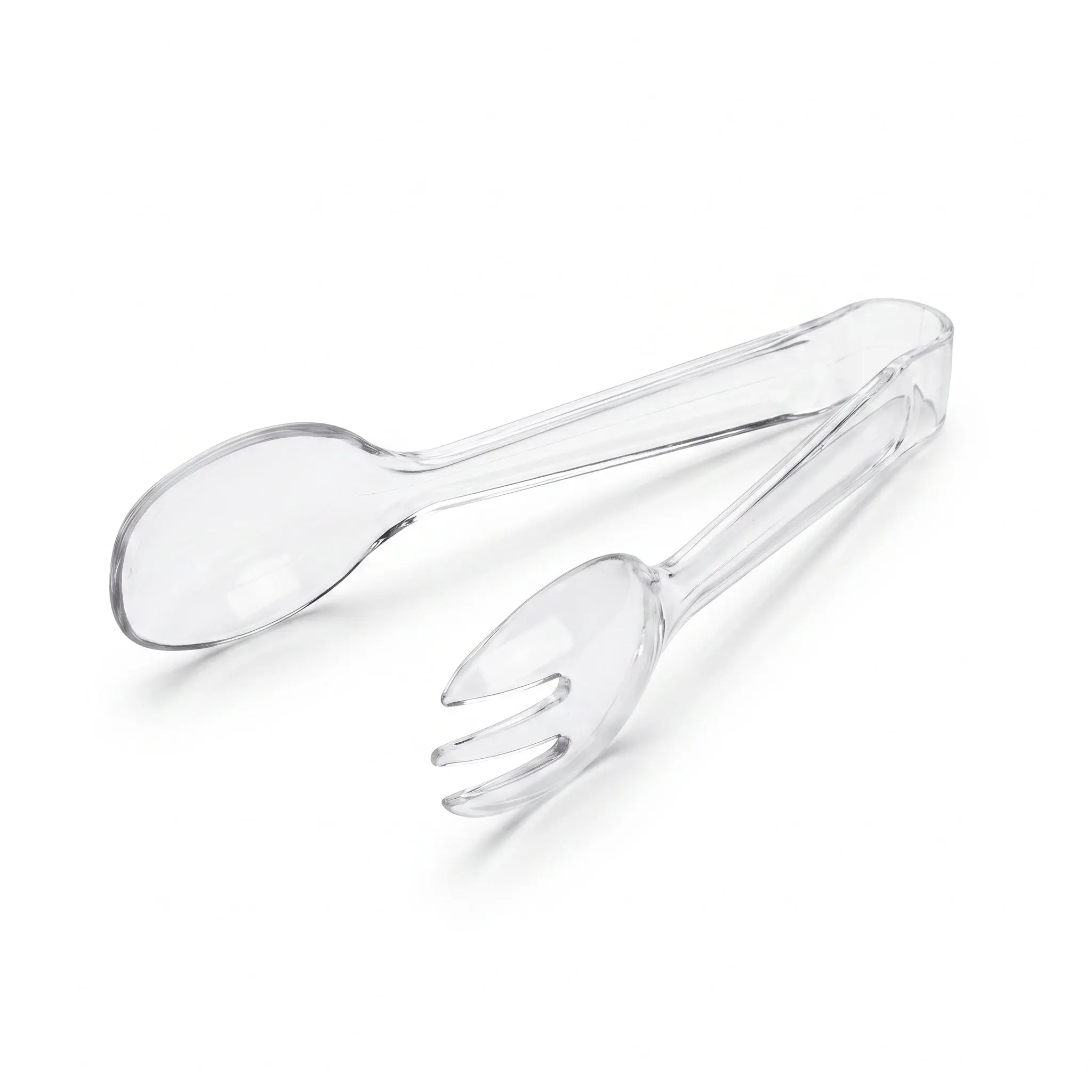 Clear Scissor Tongs - 12" Plastic Serveware