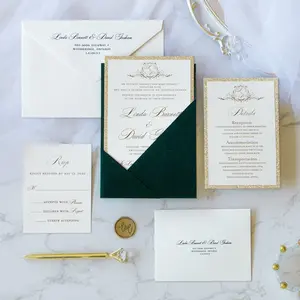 Velvet Invitation Pocket (Invitations Can Be Purchased Separately)