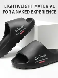 Lightweight Simple Casual Beach Slide Sandals, Trendy Thick Sole Eva Slippers for Indoor & Outdoor, Comfortable Footwear for All Seasons