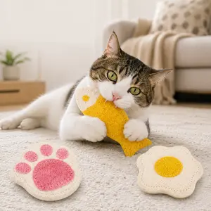 Frienhund Eco-Friendly Biodegradable Natural Loofah Cat Toy - Daily Use, Boredom Relief, Dental Health Benefits, Encourages Active Play for Cats & Kittens