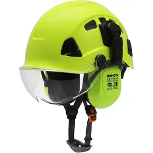 Forestry Chainsaw Arborist Helmet with Mesh Face Shield and Ear Muffs Hearing Protection,Logging Trimming Mowing Climbing Tree Garden Work OSHA Safety Hard Hat Helmet