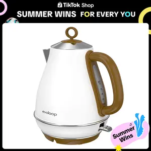EVOLOOP 1.7LElectric Kettles, BPA Free Tea Kettle, Hot Water Boiler Heater, Stainless Steel Teapot, Auto Shut-Off & Boil-Dry Protection, 120V/1500W