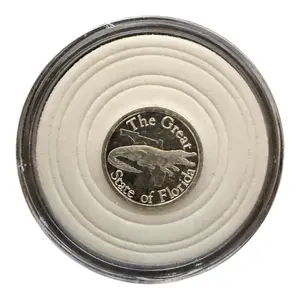 (Lot of 3) The Great State of Florida 1g Gator Silver Coin- Total 3 Grams w/Capsule
