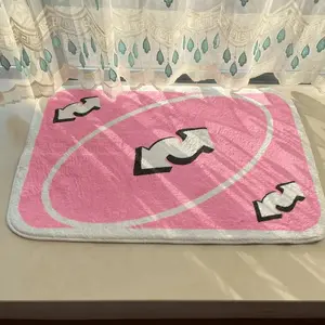 Cute Card Pattern Living Room Carpet, Non-slip Soft Fluffy Comfortable Bedroom Carpet, Home Decoration Easy To Care for Machine Washable Sofa Coffee Table Mat, Soft Shaggy Rug, Soft Area Rug, Kawaii Rug