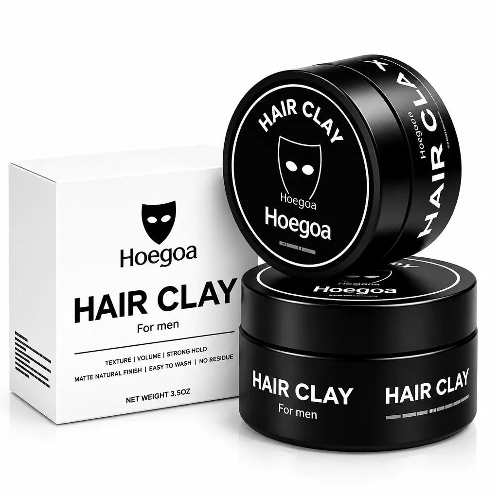 Men's Type Hair Clay Cream - Texturizing, Volumizing, Natural Fluffy Matte Finish, Strong Long-Lasting Hold, Easy-to-Apply Beauty & Hair Products for Fresh Beard Grooming (Beauty & Personal Care, Men's Grooming)