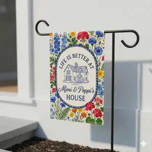 [Garden Flag] Personalized floral garden flag, Grandma Nana Grammy to personalize, flag, personalized grandparents' names, Mother's Day Mimi Gigi Mamaw