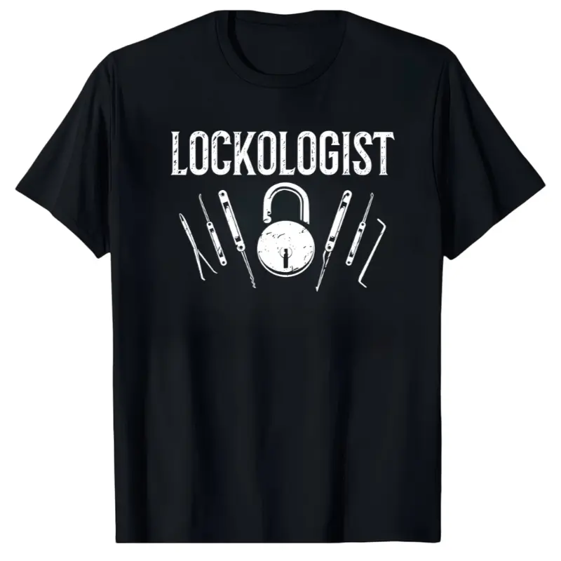Women'S  Graphic T-Shirt - S for locksmith Design, Professional for locksmith Apparel with for lock Tools, Machine Washable Work Shirt Ideal for Job Sites